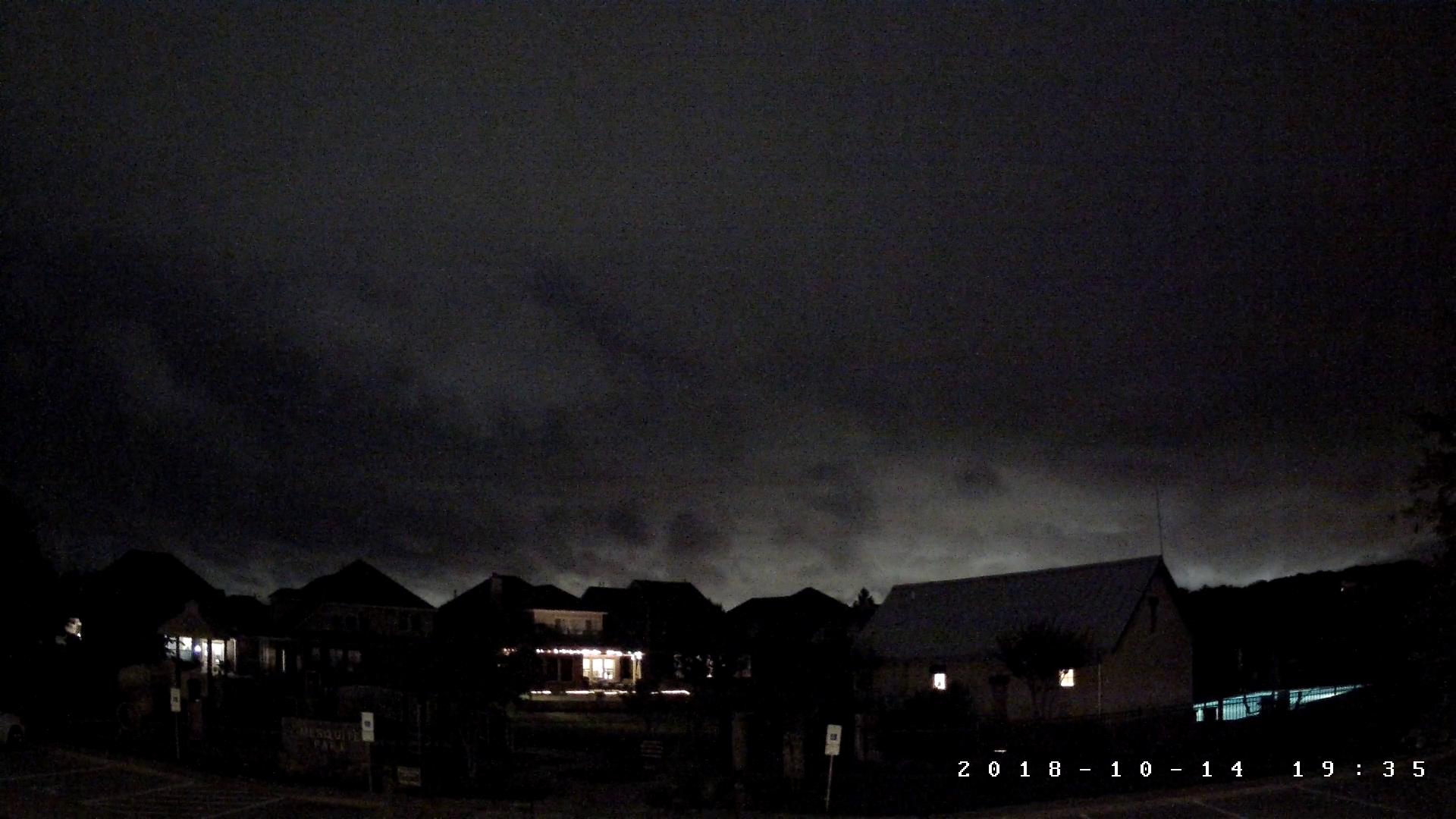 night time sky cam photo